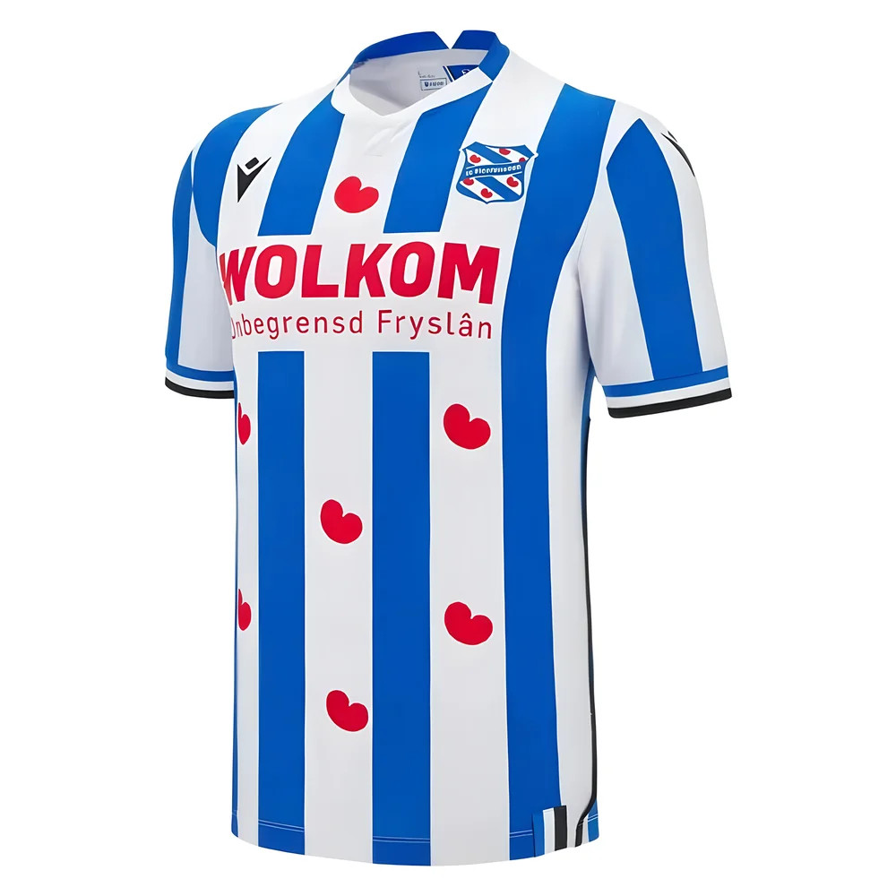 '25-'26 Heerenveen Home Shirt Polyester Heerenven Made By: Macron Men's Blue Small