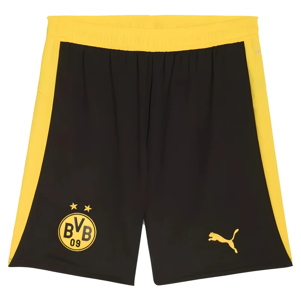 '25-'26 Borussia Dortmund Home Shorts (Black) Polyester Made By: Puma Men's Black Xxl