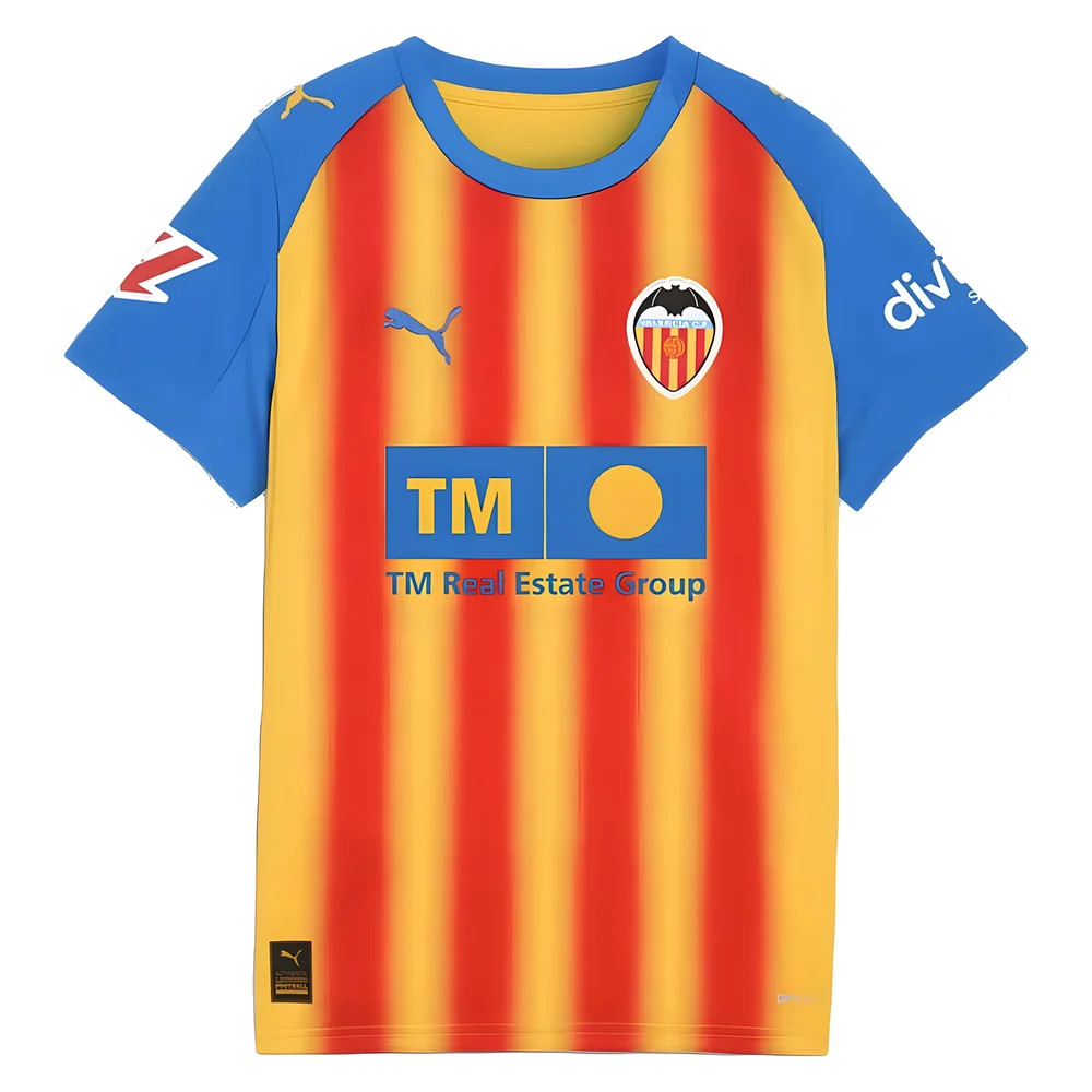 '25-'26 Valencia Third Shirt (Kids) 7-8 Polyester Made By: Puma Unisex Kids Orange Size 11-12