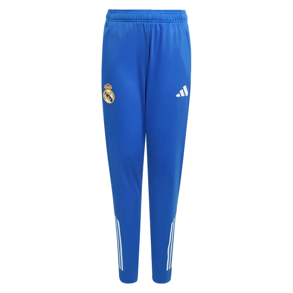 '25-'26 Real Madrid Eu Training Pants (Blue) - Kids 22 Waist Polyester Made By: Adidas Unisex Kids Blue 28 Waist