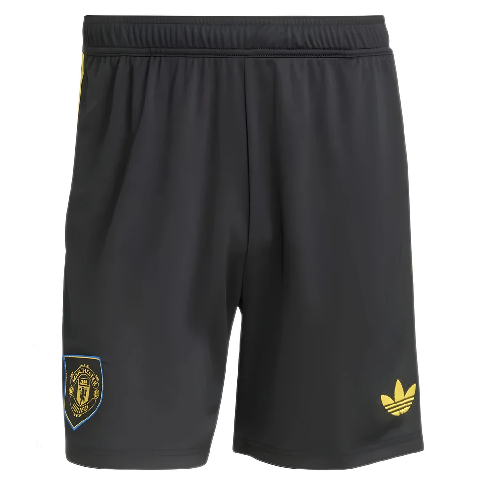 '25-'26 Man Utd Third Shorts (Black) Polyester Manchester United Made By: Adidas Men's Black Xxl