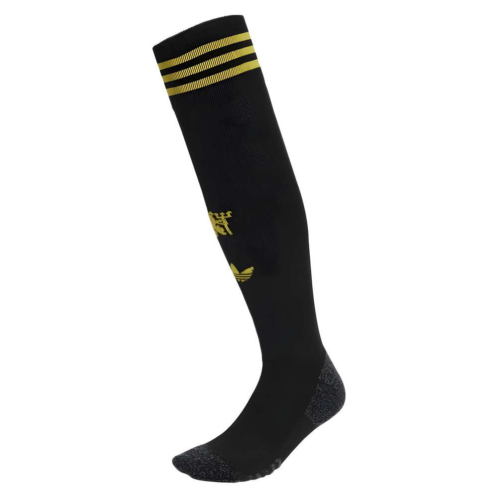 '25-'26 Man Utd Third Socks (Black) Adults Polyester Manchester United Made By: Adidas Unisex Black Large