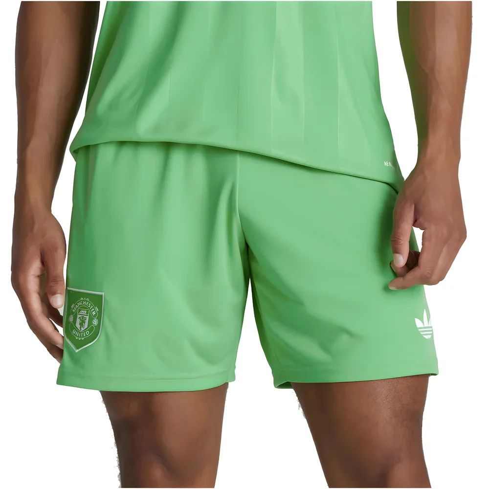 '25-'26 Man Utd Third Goalkeeper Shorts (Green) Polyester Manchester United Made By: Adidas Men's Green Extra Large
