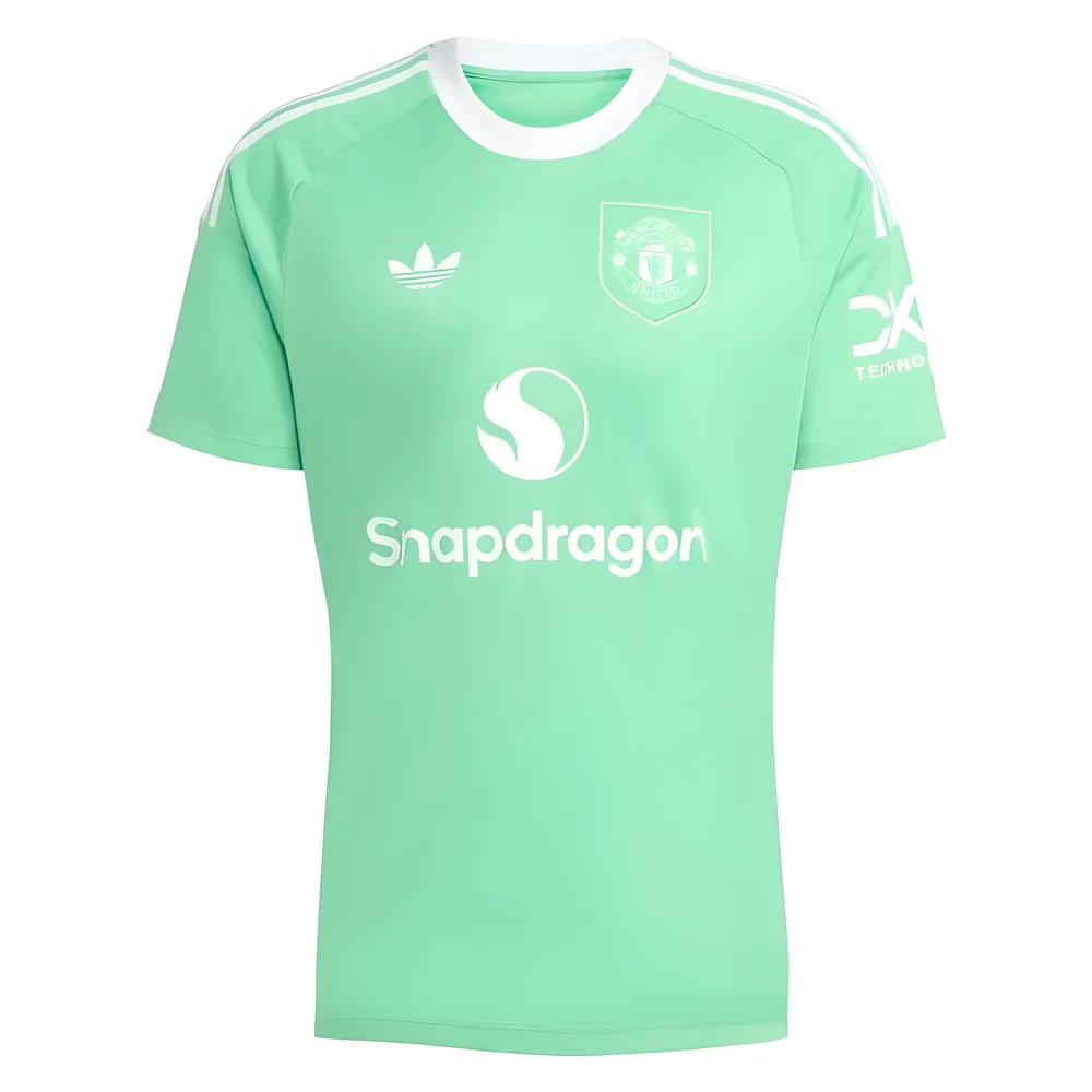 '25-'26 Man Utd Third Goalkeeper Shirt (Green) Polyester Manchester United Made By: Adidas Men's Green Extra Small