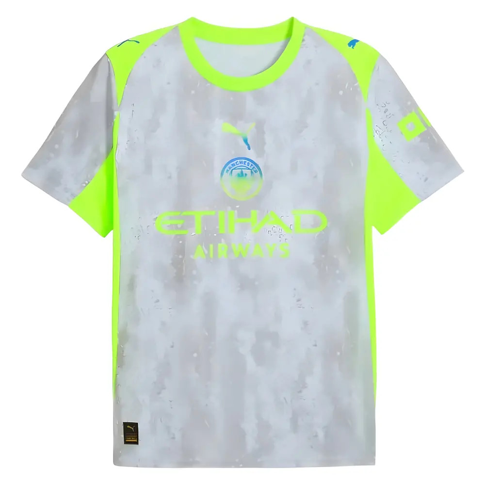 '25-'26 Man City Third Shirt Polyester Manchester City Made By: Puma Men's Grey Extra Large