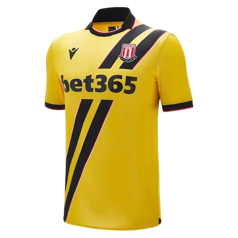 '25-'26 Stoke City Third Shirt Polyester Made By: Macron Men's Yellow Xxl