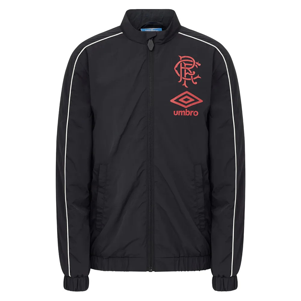'25-'26 Rangers Travel Jacket (Black) Polyester Made By: Umbro Men's Black Extra Large