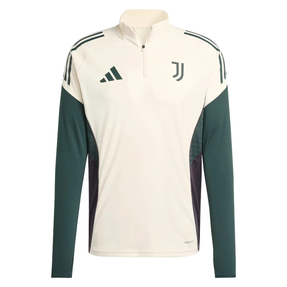 '25-'26 Juventus Eu Training Top (Ecru Tint) Polyester Made By: Adidas Men's Grey Large