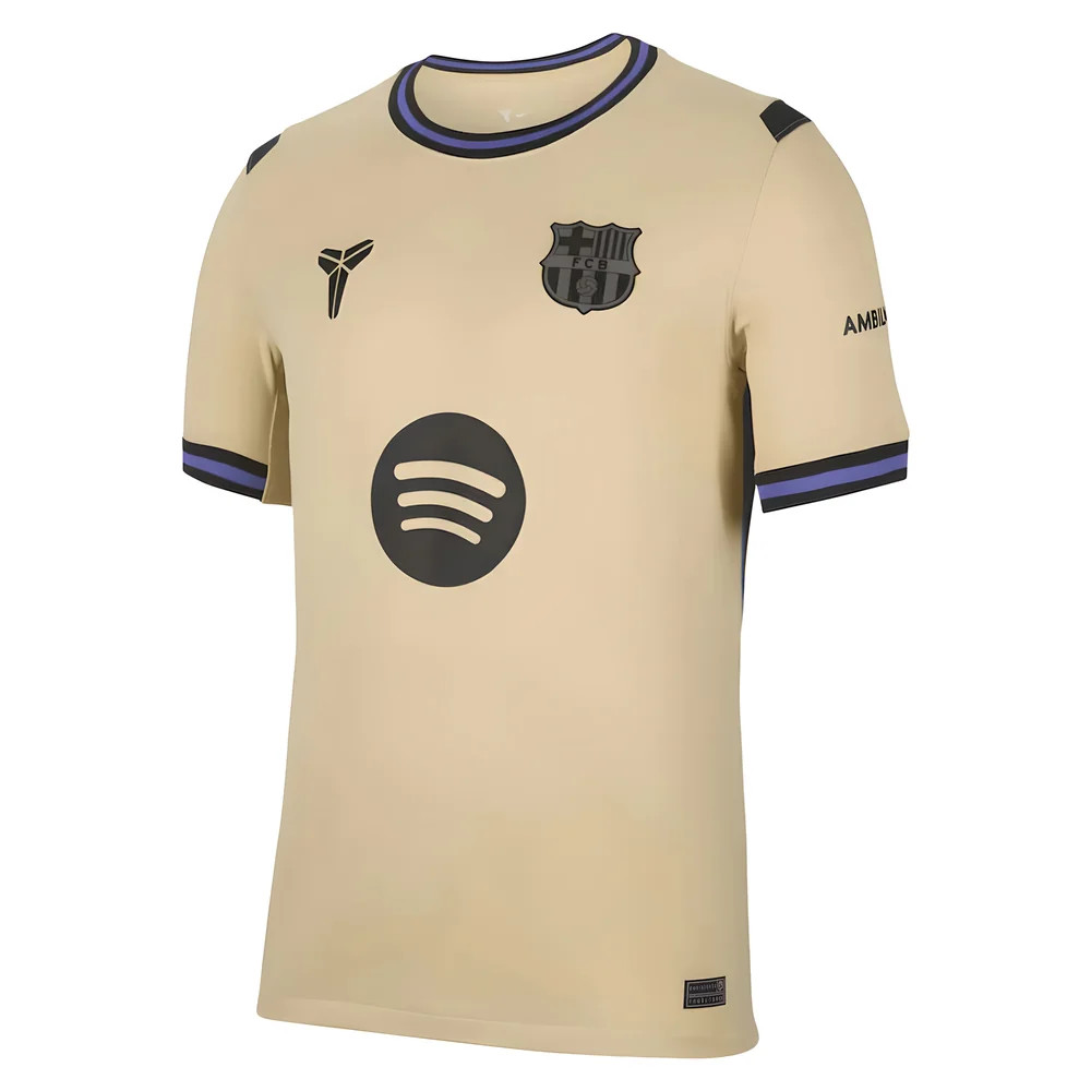 '25-'26 Barcelona Away Shirt Polyester Made By: Nike Men's Gold Small