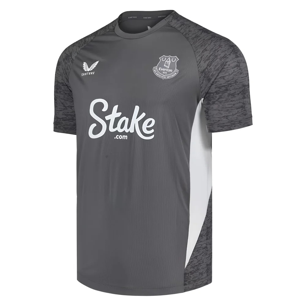 '25-'26 Everton Performance Short Sleeve T-Shirt (Grey) Polyester Made By: Castore Men's Grey Medium
