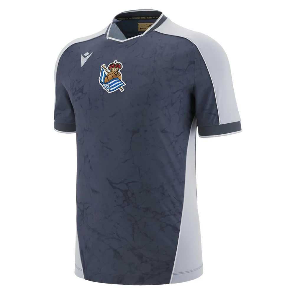 '25-'26 Real Sociedad Away Shirt Polyester Made By: Macron Men's Grey 3XL