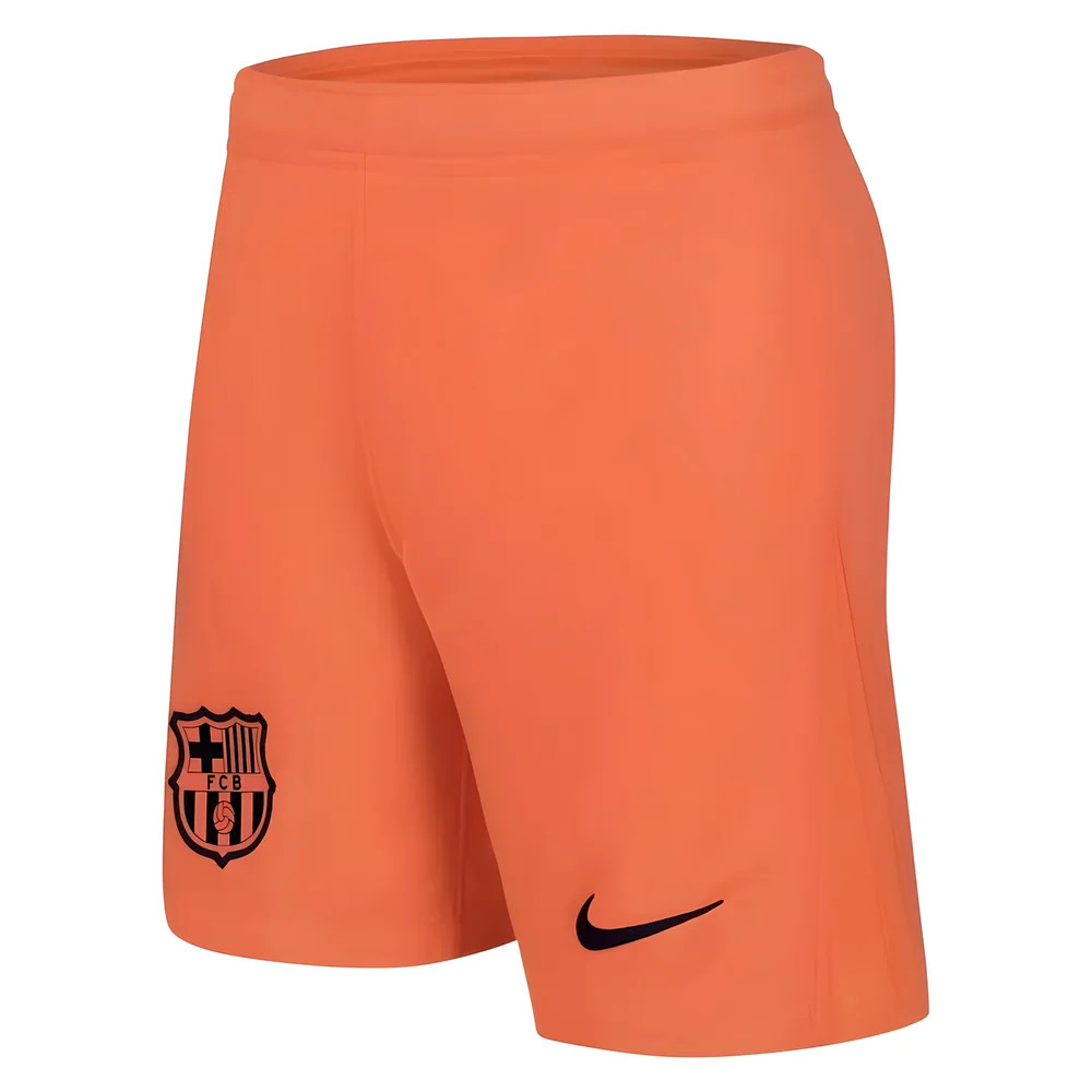 '25-'26 Barcelona Third Shorts (Orange) Polyester Made By: Nike Men's Orange Extra Large