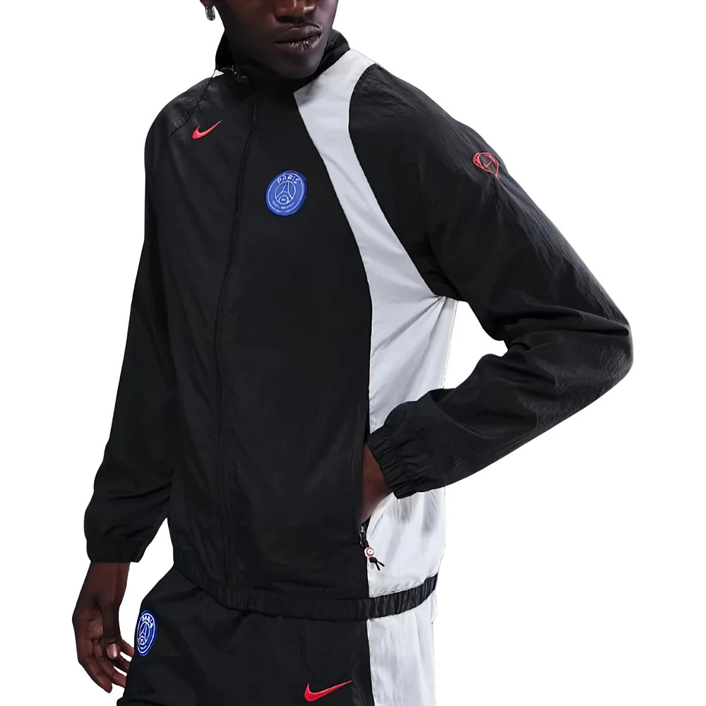 '25-'26 Psg T90 Track Jacket (Black) Polyester Made By: Nike Men's Black Medium