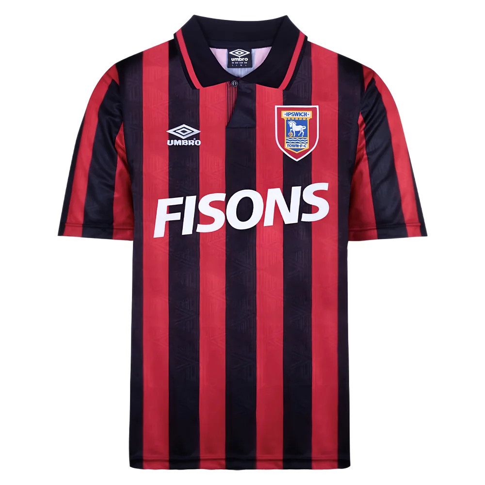 '92-'93 Ipswich Town Third Umbro Retro Shirt Polyester Men's Red Large