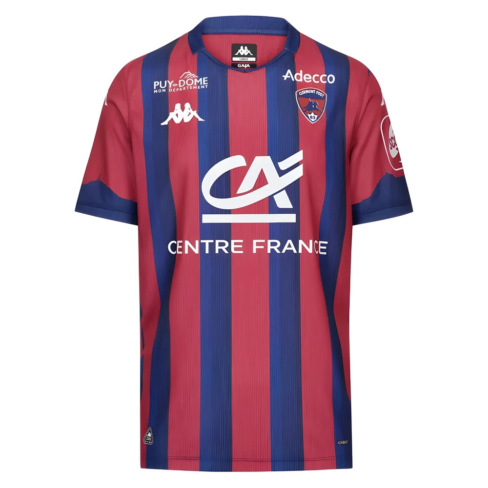 '25-'26 Clermont Home Shirt Polyester Made By: Kappa Men's Red Extra Large