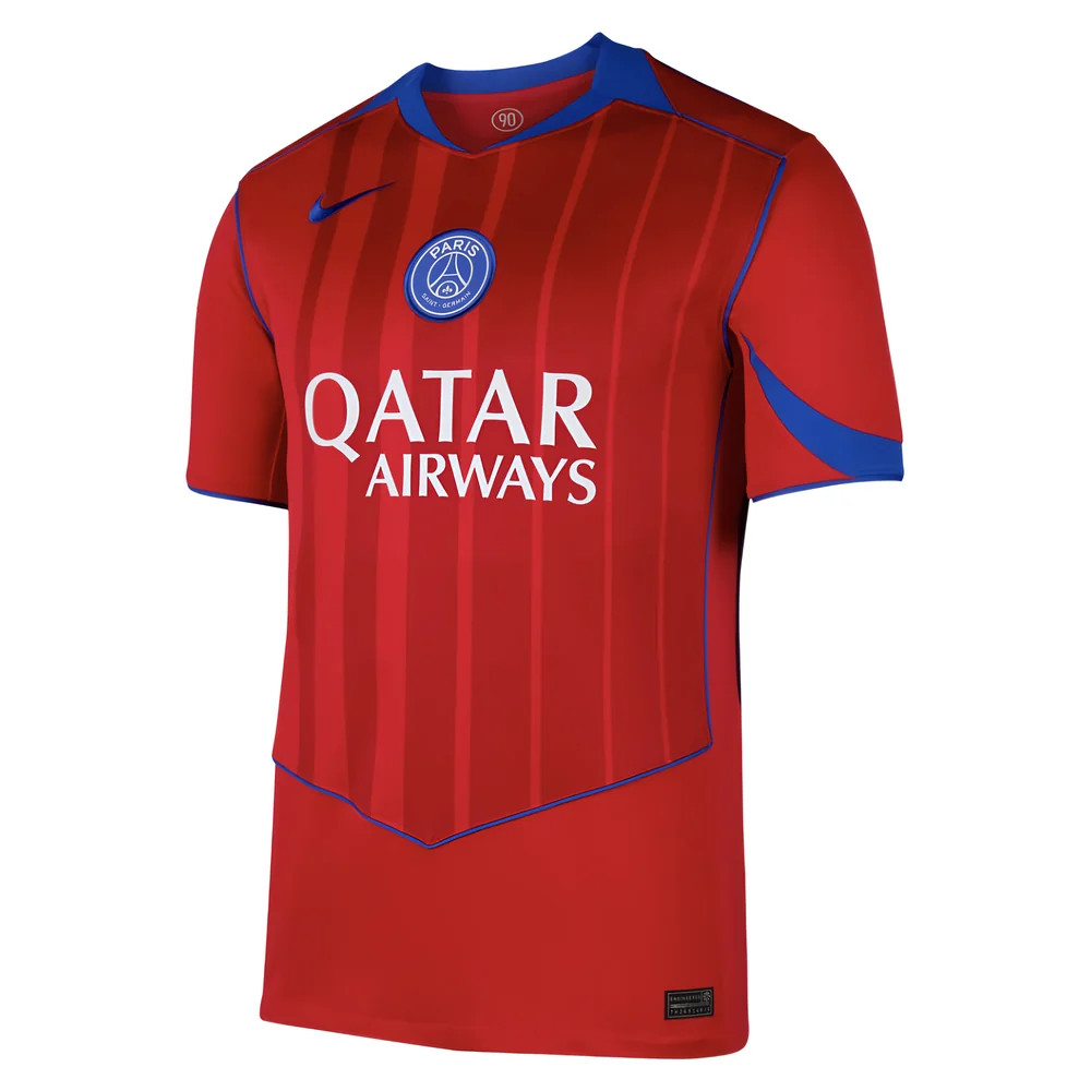 '25-'26 Psg Third Shirt Polyester Made By: Nike Men's Red Small