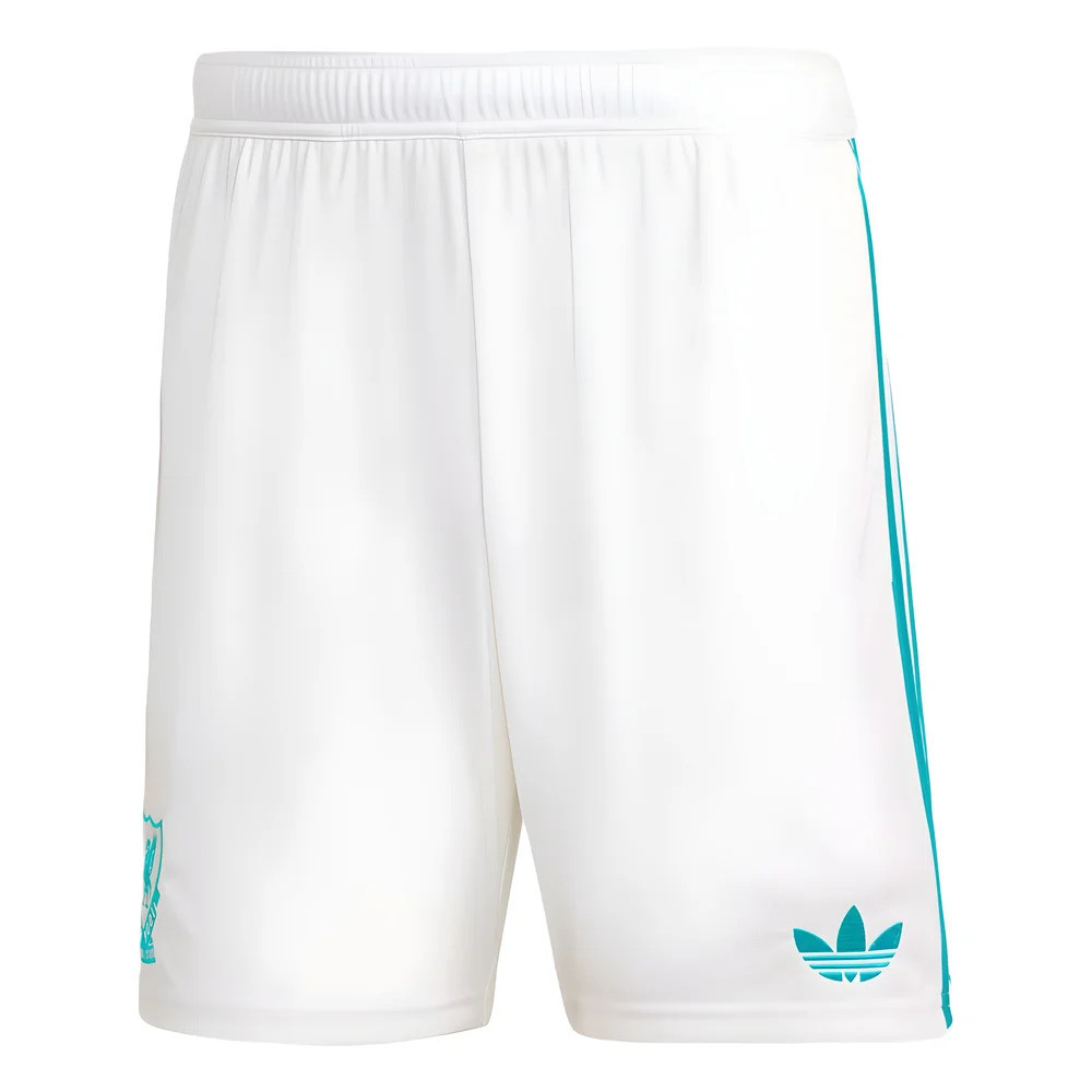 '25-'26 Liverpool Third Shorts (White) Polyester Made By: Adidas Men's White 42 Waist