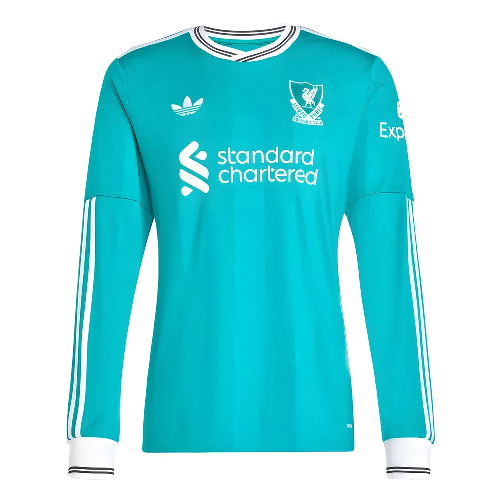 '25-'26 Liverpool Long Sleeve Third Shirt Polyester Made By: Adidas Men's Green Medium