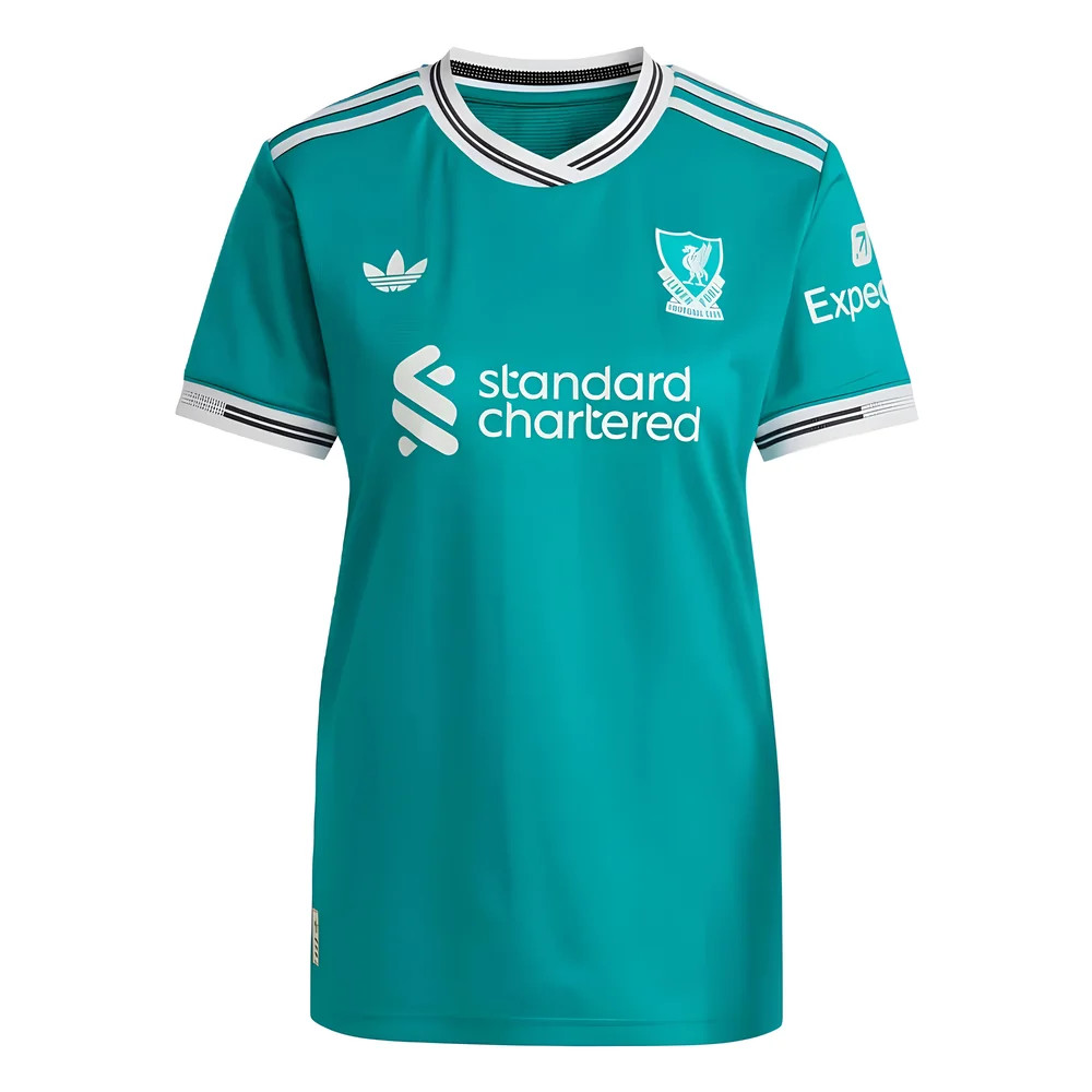 '25-'26 Liverpool Authentic Third Shirt () Polyester Made By: Adidas Women's Green Medium