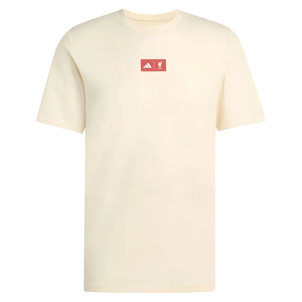 '25-'26 Liverpool Seasonal Graphic Tee (Ecru Tint) Polyester Made By: Adidas Men's Cream 3XL