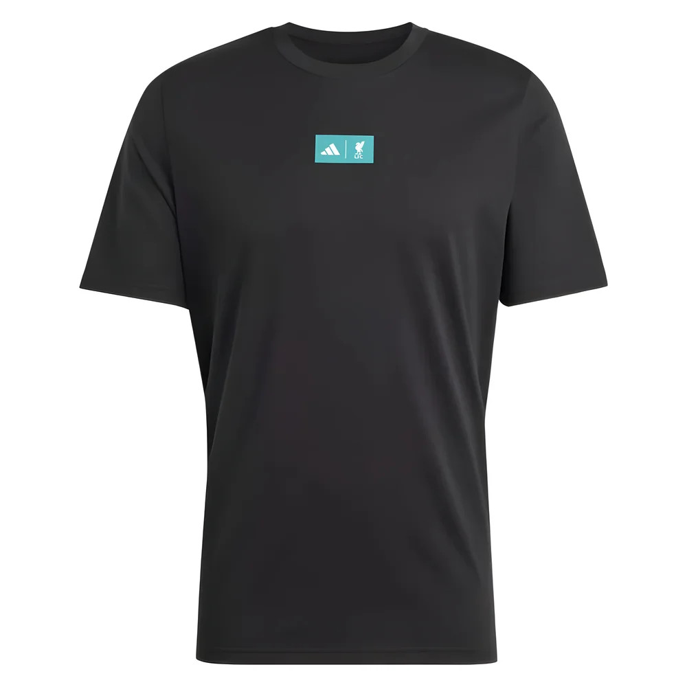 '25-'26 Liverpool Seasonal Graphic Tee (Black) Polyester Made By: Adidas Men's Black 3XL