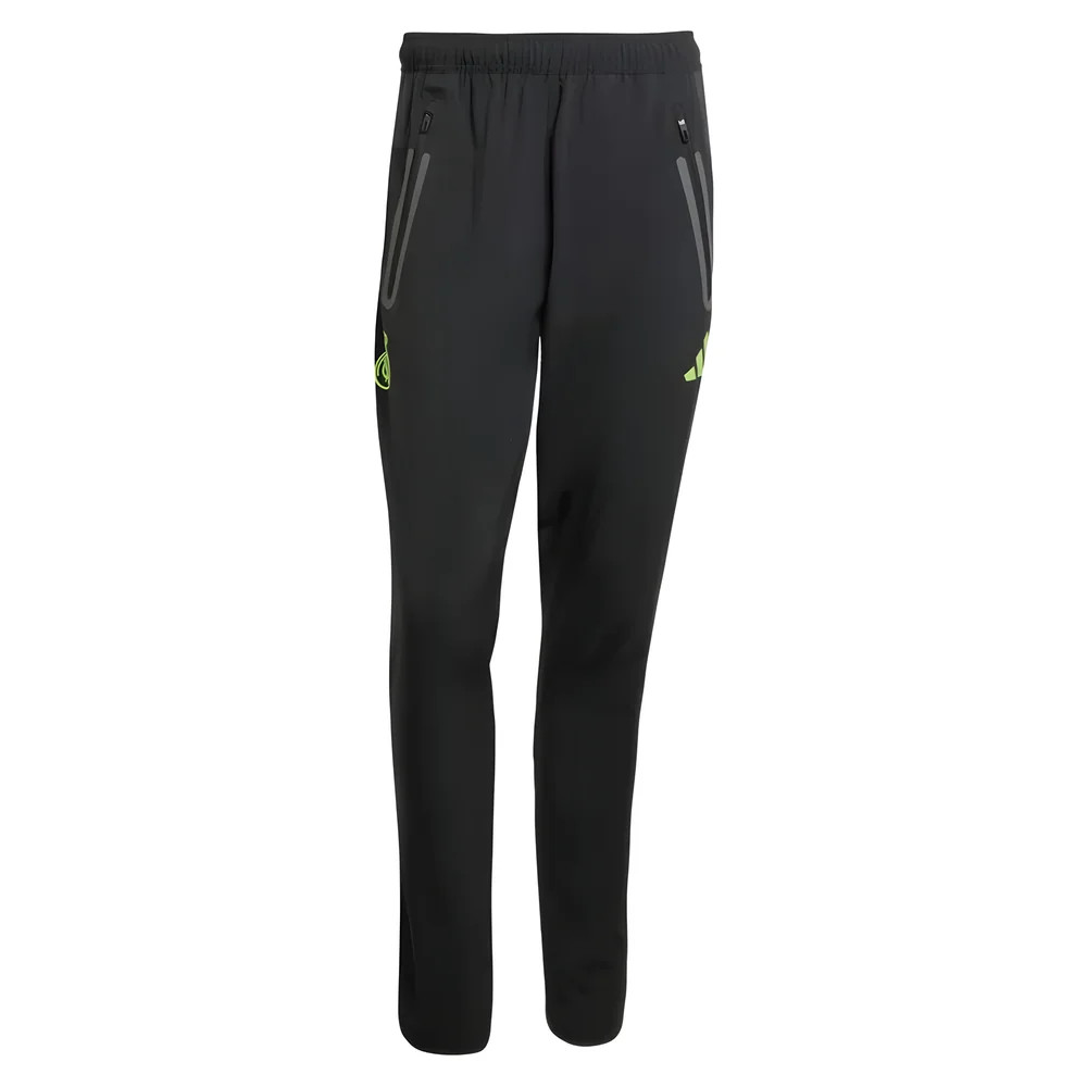 '25-'26 Real Madrid Pro Vis Tech Travel Pants (Black) Polyester Made By: Adidas Men's Black Medium