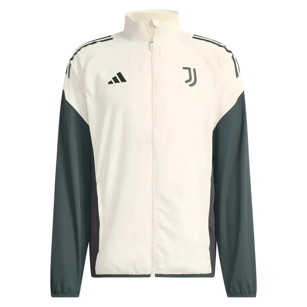 '25-'26 Juventus Eu Presentation Jacket (Ecru Tint) Polyester Made By: Adidas Men's White Medium