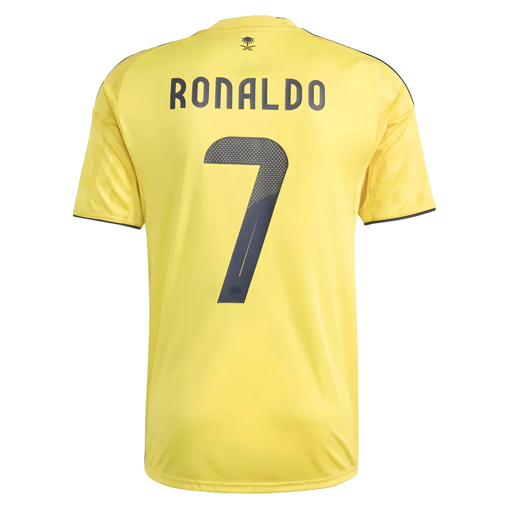 '25-'26 Al Nassr Cristiano Ronaldo Home Shirt Polyester Al Nasr Made By: Adidas Men's Yellow Xxl