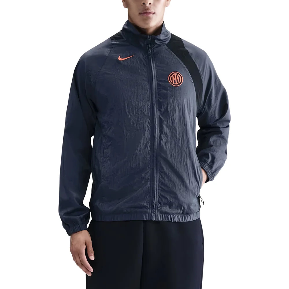'25-'26 Inter Milan T90 Training Jacket (Charcoal) Polyester Made By: Nike Men's Navy Medium