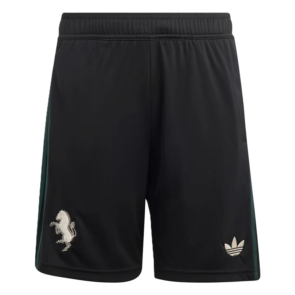 '25-'26 Juventus Third Shorts (Black) - Kids 24 Waist Polyester Made By: Adidas Unisex Kids Black 26 Waist