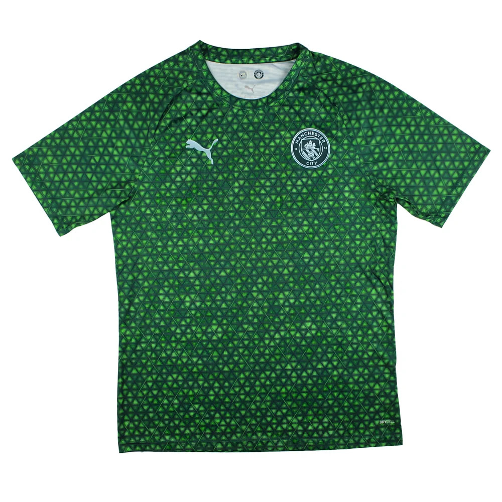 '25-'26 Man City Warm Up Jersey ( Terrain) Polyester Manchester City Made By: Puma Men's Green Extra Large