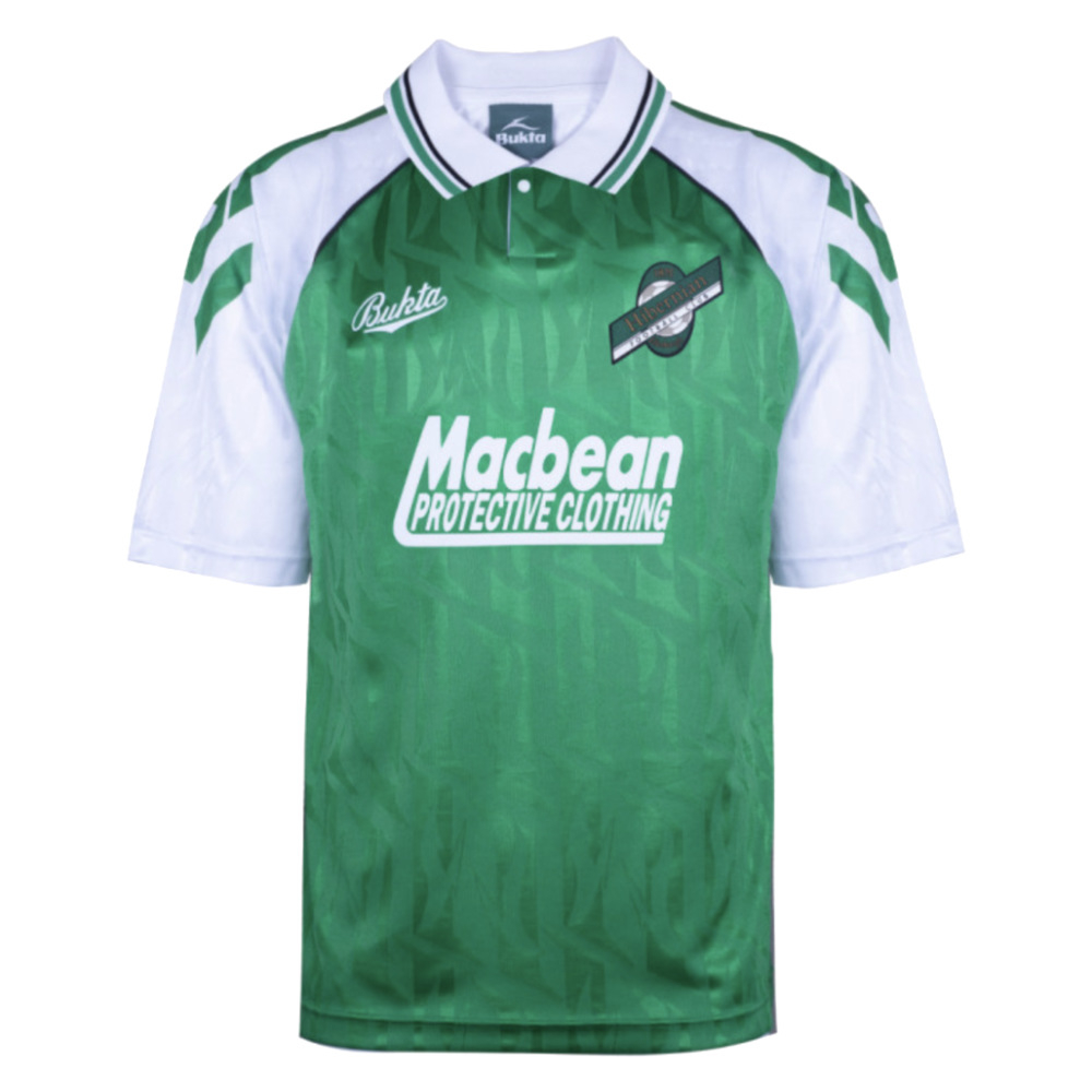 Hibernian 1992 Bukta Retro Football Shirt Polyester Made By: Score Draw Men's Green Large