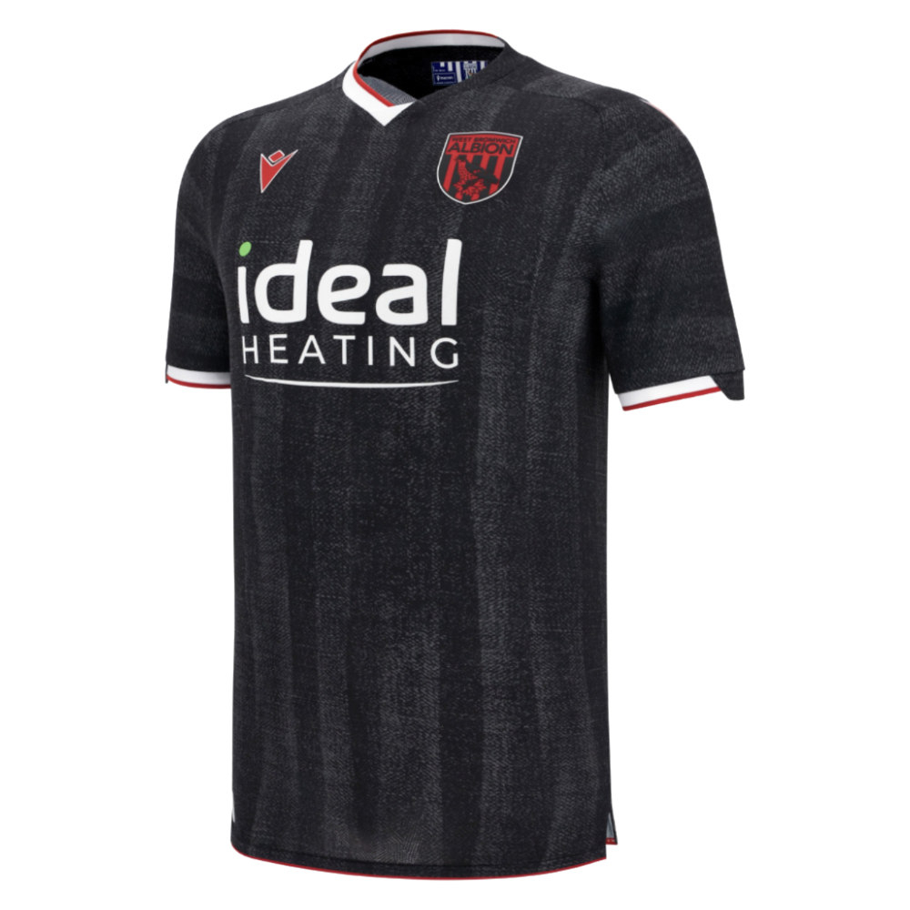 '25-'26 West Bromwich Albion Wba Third Shirt Polyester Made By: Macron Men's Black Small
