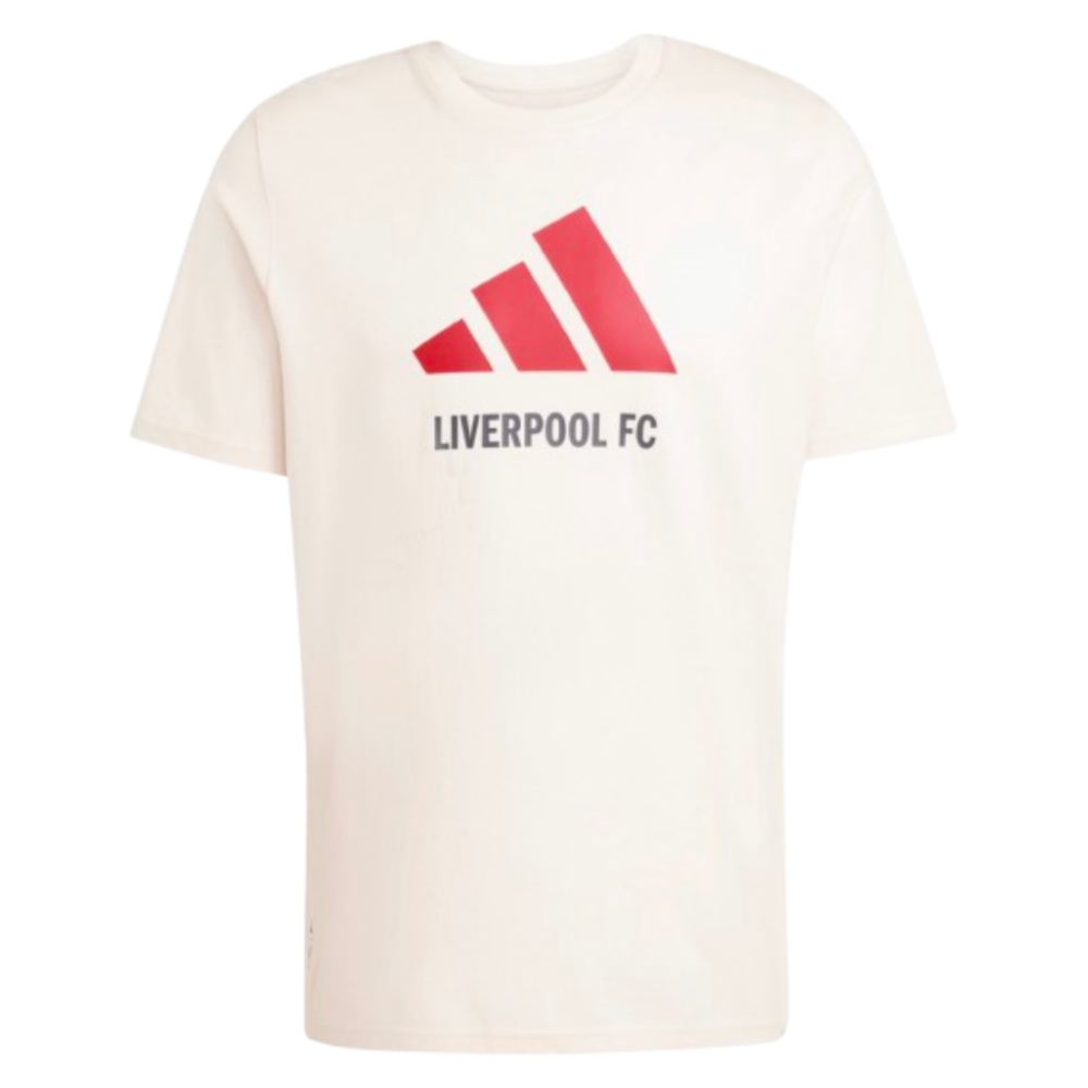 '25-'26 Liverpool Seasonal Graphic Tee (White) Polyester Made By: Adidas Men's White 3XL
