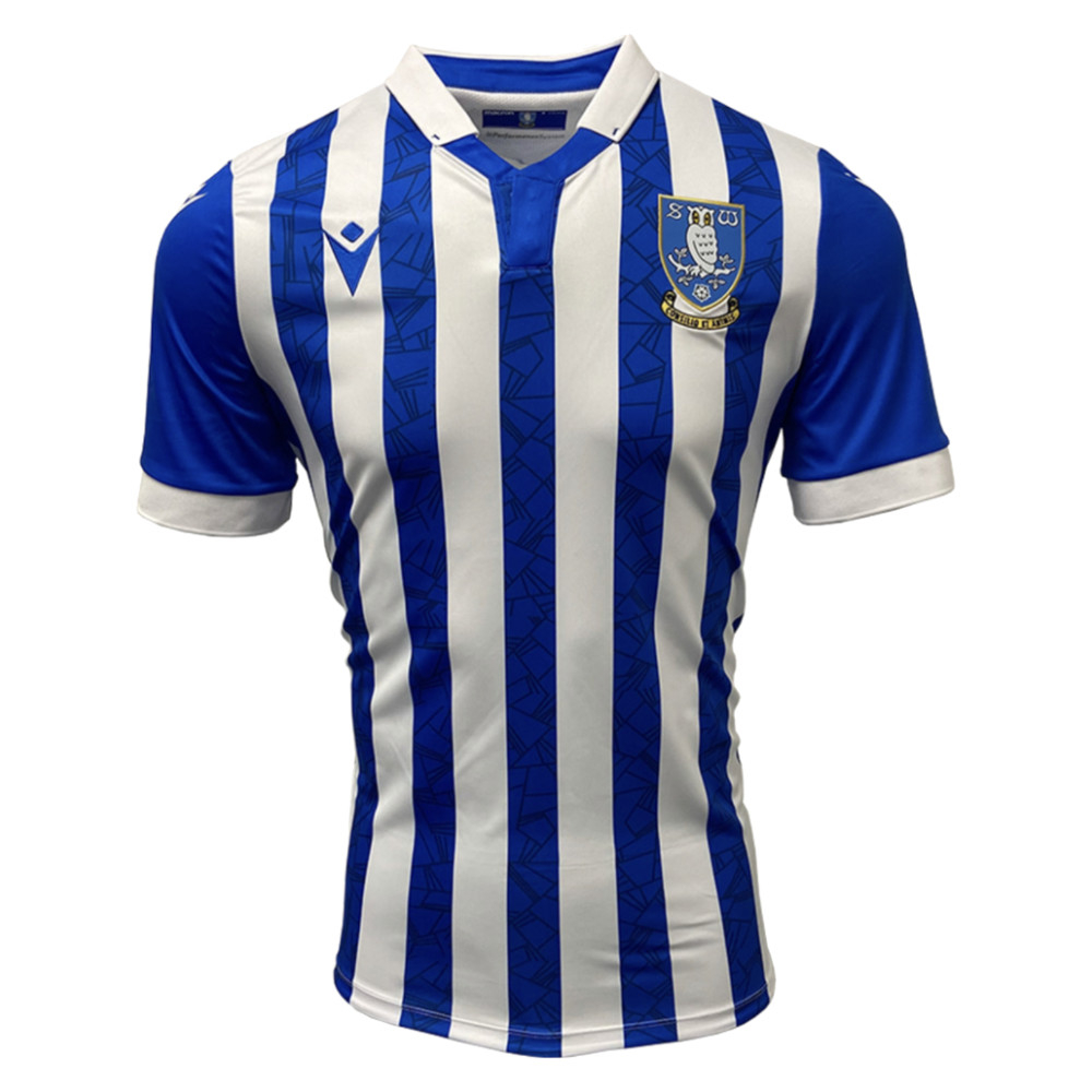 '21-'22 Sheffield Wednesday Home Shirt Polyester Made By: Macron Men's Blue Extra Large