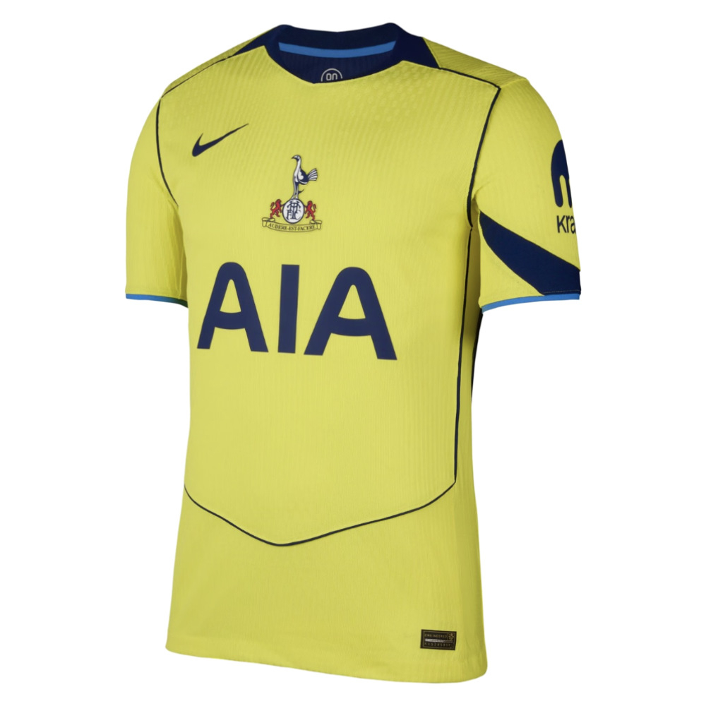 '25-'26 Tottenham Authentic Dri-Fit Adv Match Third Shirt Polyester Made By: Nike Men's Yellow Large