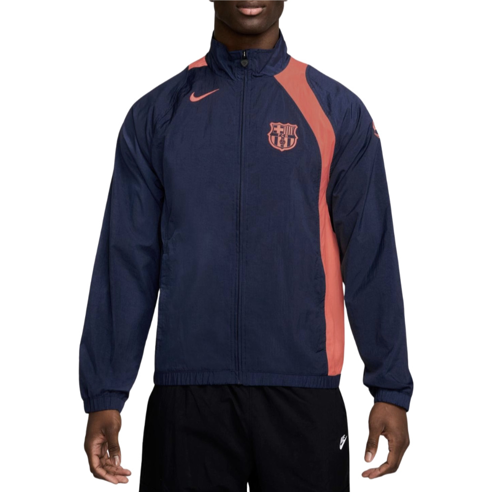 '25-'26 Barcelona Third T90 Track Jacket Polyester Made By: Nike Men's Navy Medium