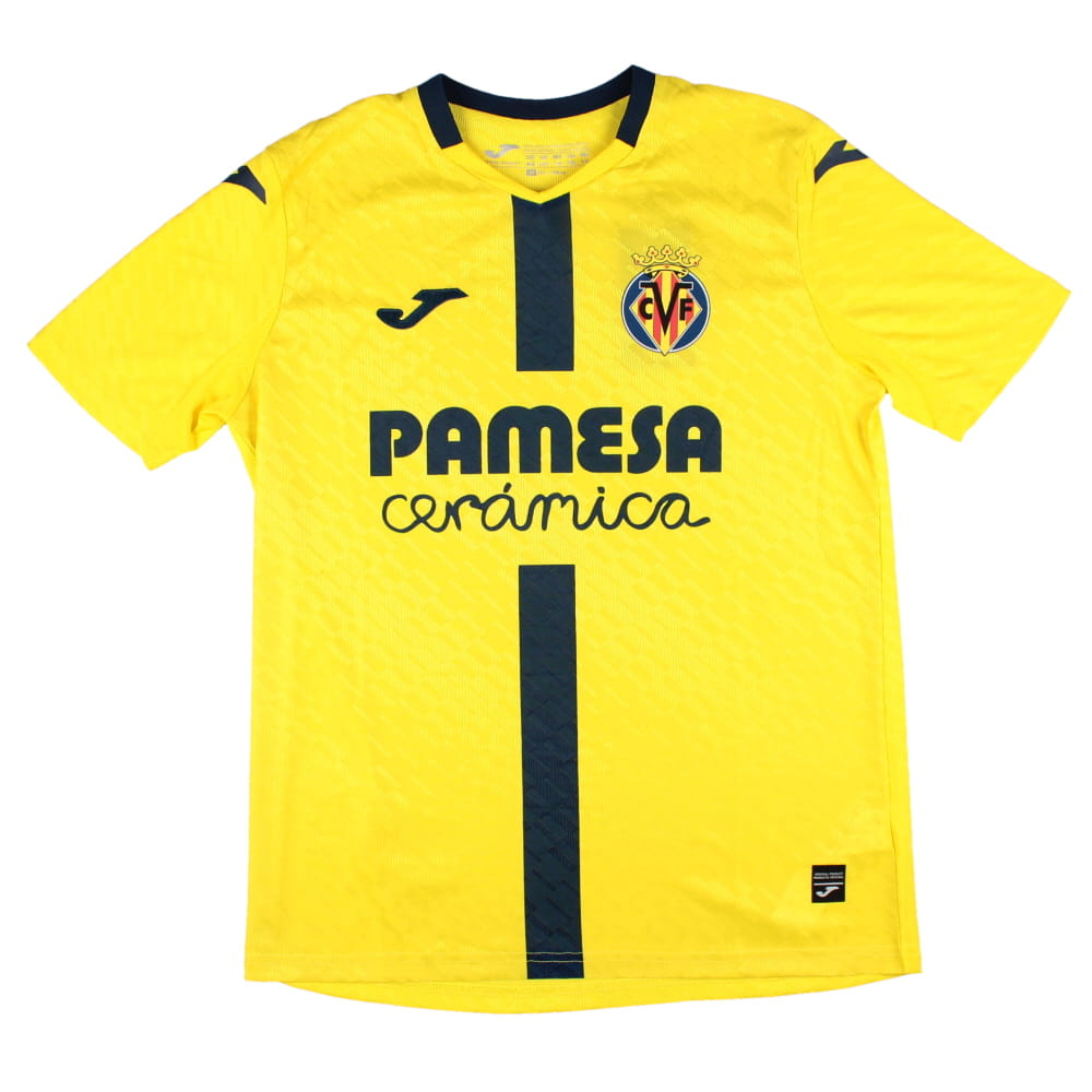 '25-'26 Villarreal Home Shirt (Kids) Polyester Made By: Joma Unisex Kids Yellow Extra Large
