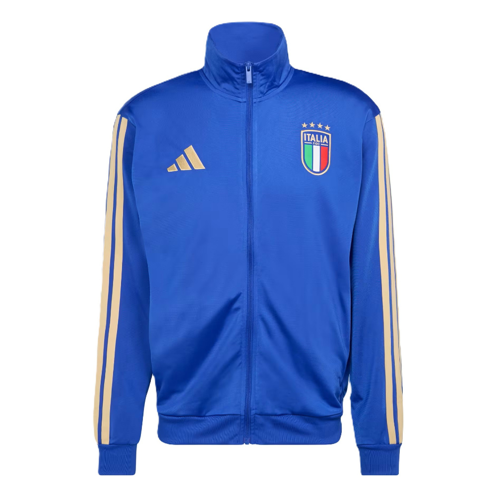 '25-'26 Italy Dna Track Top (Blue) Polyester Made By: Adidas Men's Blue Xxl