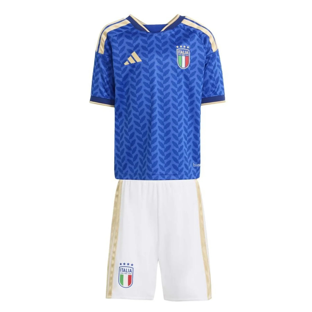 '26-'27 Italy Home Mini Kit Toddler's 2-3 Toddler Polyester Made By: Adidas Unisex Toddler Blue 18-24 Mo