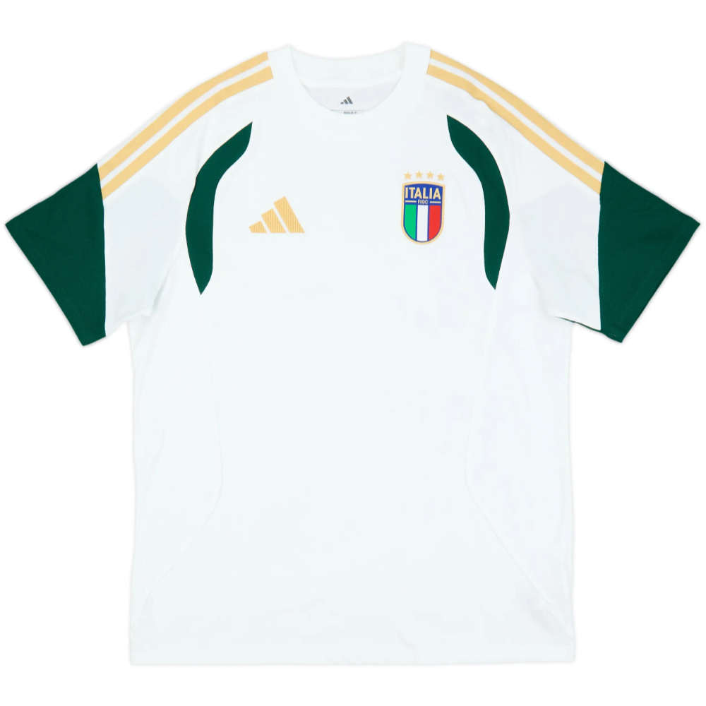'26-'27 Italy Training Tee (White) Polyester Made By: Adidas Men's White Medium