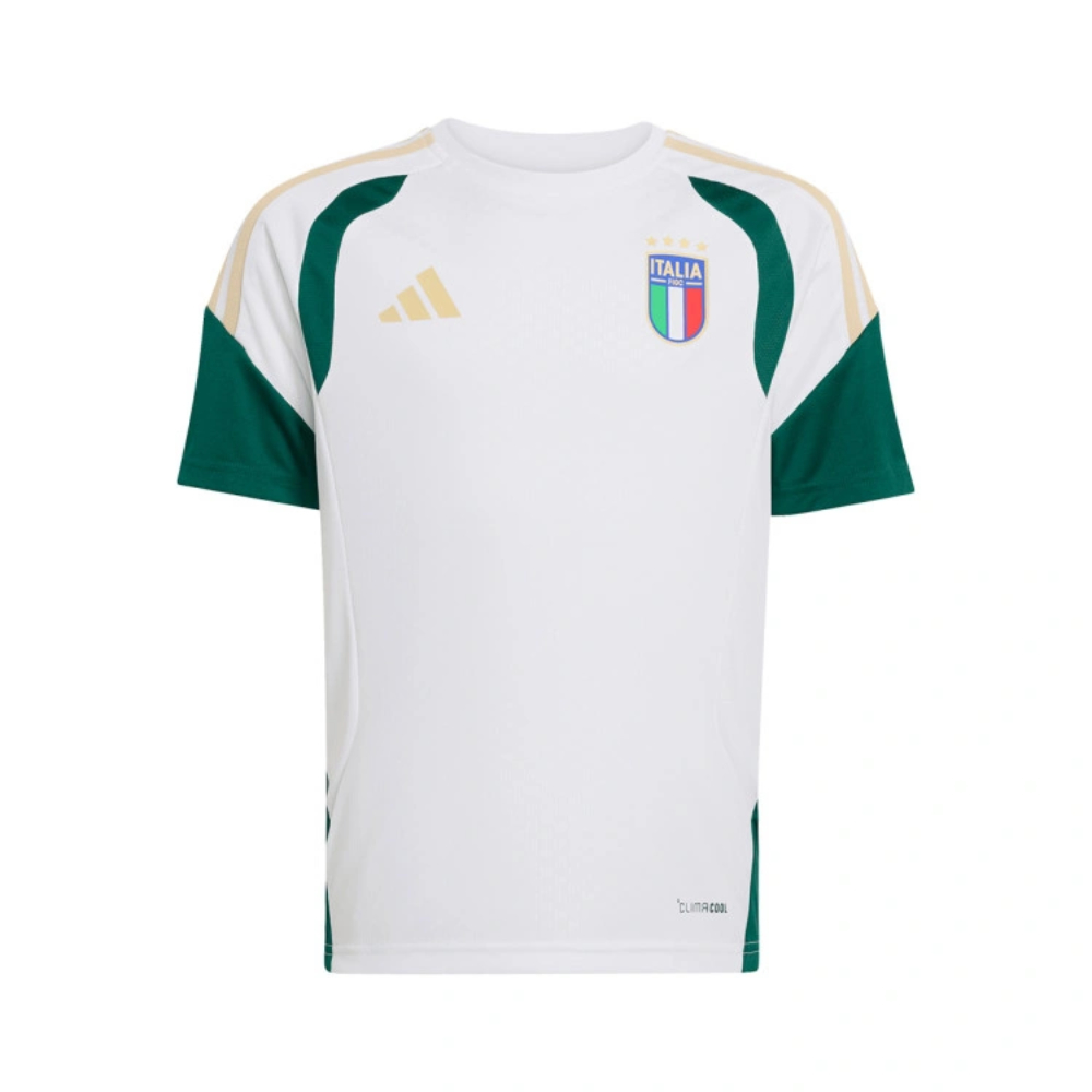 '26-'27 Italy Training Jersey (White) - Kids 7-8 Polyester Made By: Adidas Unisex Kids White Size 13-14