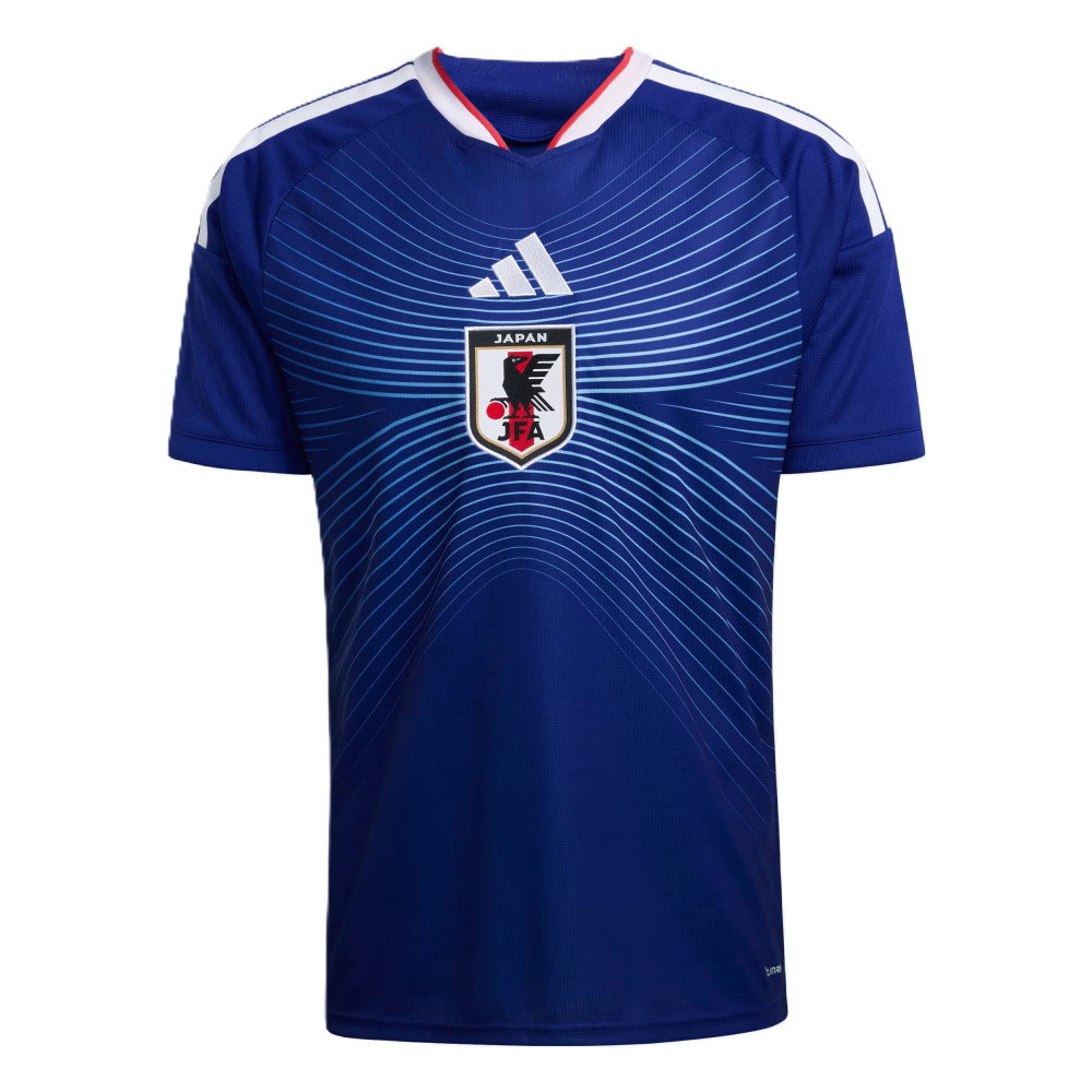 Adidas Men's Blue 2026 Japan National Team Junya Ito 14 Home Striped Slim Fit V-Neck Short Sleeve Football Jersey Fan Edition Unisex Jersey Kd3345-14 Cm - Image 4