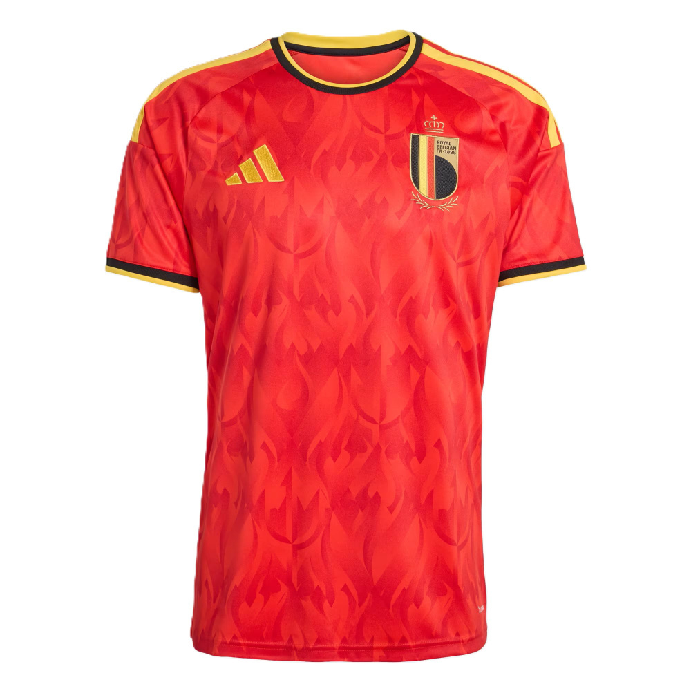 '26-'27 Belgium Home Shirt Polyester Made By: Adidas Men's Red Extra Large