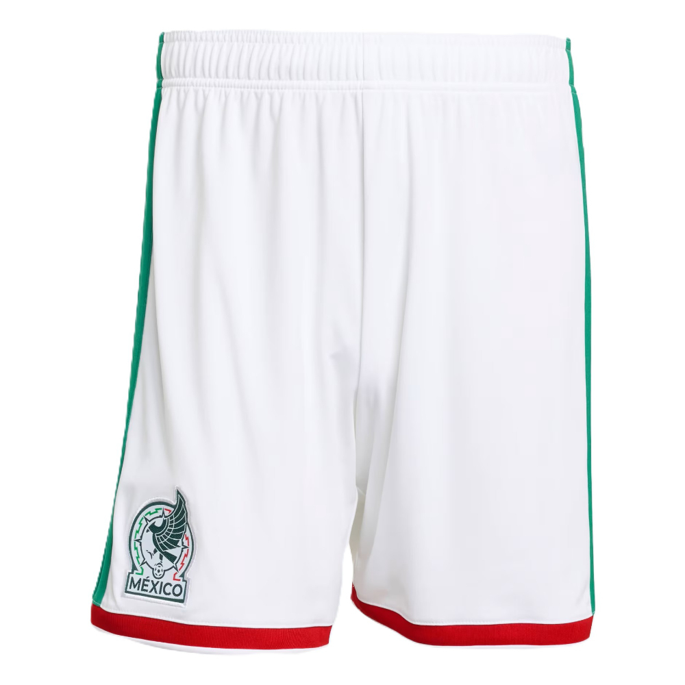 '26-'27 Mexico Home Shorts (White) Polyester Made By: Adidas Men's White Extra Large