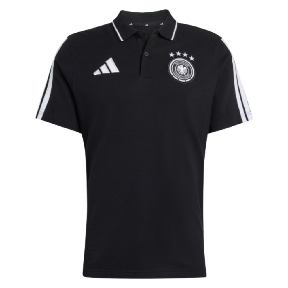 '26-'27 Germany Dna Polo Shirt (Black) Polyester Made By: Adidas Men's Black Xxl