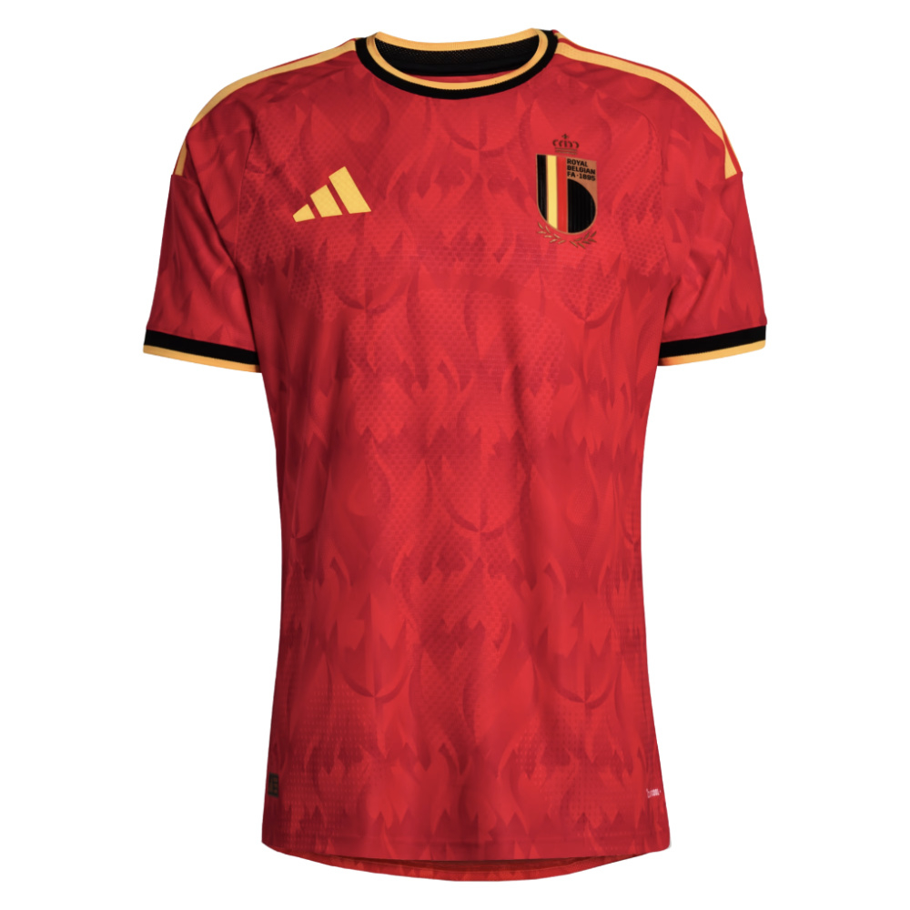 '26-'27 Belgium Authentic Home Shirt Polyester Made By: Adidas Men's Red 3XL