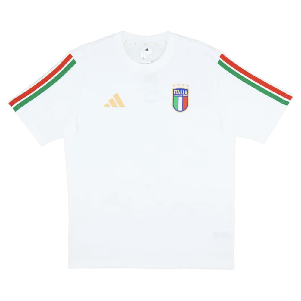'26-'27 Italy Dna Tee (White) Polyester Made By: Adidas Men's White 3XL