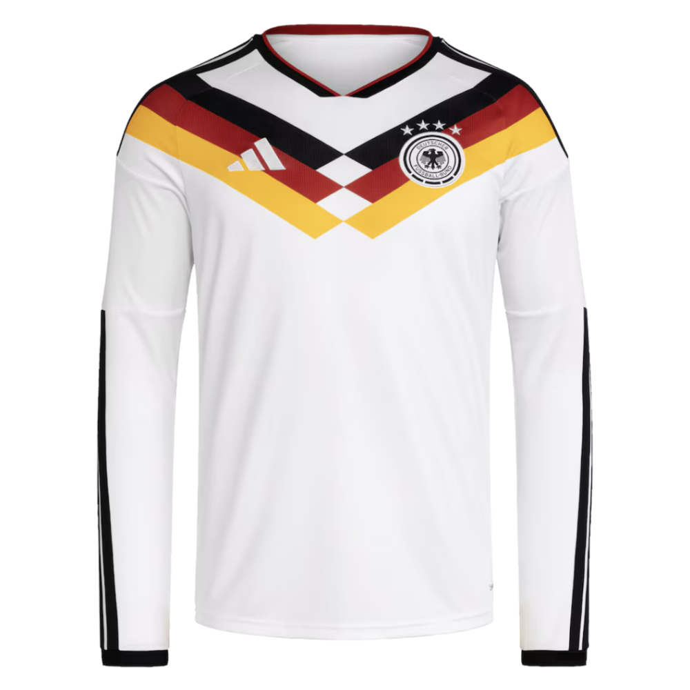 '26-'27 Germany Long Sleeve Home Shirt Polyester Made By: Adidas Men's White Medium