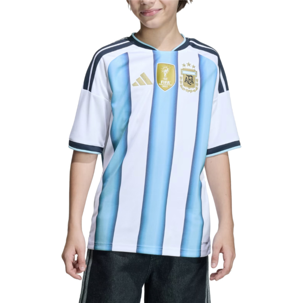 '26-'27 Argentina Home Shirt (Kids) 7-8 Polyester Made By: Adidas Unisex Kids Blue Size 15-16